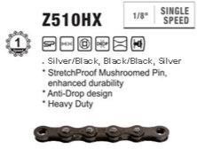 Chain Single Speed Kmc Z1Wide Chain 1 2 X 1 8 X 112 Links Heavy Duty Anti Drop Black - Default Title